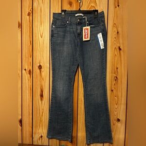 Levis Women’s 515 Bootcut Size 8 Long Denim Blue Jeans New